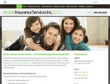 Tablet Screenshot of actioninsurance.ca